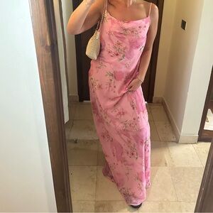 Floral Pink Maxi Dress